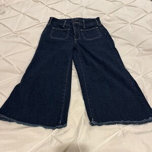 NYDJ Cropped Wide Leg Jeans in Deep Indigo